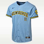 Jackson Chourio Milwaukee Brewers Big Kids' Nike MLB Stadium Home Jersey