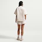 Midjehöga skräddade shorts Nike Pregame Fleece lös passform för kvinnor