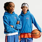 Sudadera con gorro de básquetbol de tejido Fleece oversized para niños talla grande Nike Sportswear