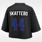 Cam Skattebo New York Giants Women's Nike NFL Cropped Tundra Game Jersey