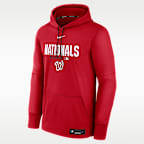 Sudadera con gorro sin cierre Nike Therma de la MLB para hombre Washington Nationals Authentic Collection