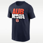 Playera universitaria Nike para hombre Auburn Campus Local Madness