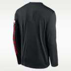 Playera de manga larga universitaria Nike Dri-FIT para hombre Ohio State Primetime Stack Legend