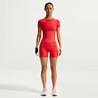 ナイキ ユニバーサ ウィメンズ ハイウエスト 13cm バイカーショートパンツ フロントシームなし