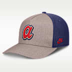 Gorra Nike de la MLB ajustable con estructura A-Frame para hombre Atlanta Braves Cooperstown Rise