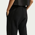 Pants de tiro alto oversized para mujer Nike Studio Fleece Heavyweight Plush
