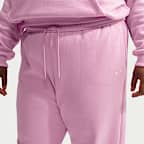 Pants de tiro alto oversized con dobladillo para mujer Nike Studio Fleece Medium Weight