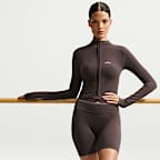 NikeSKIMS Ribbed Seamless Women's Cropped Full-Zip Jacket