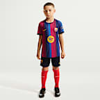 F.C. Barcelona 2026/27 Match Home Older Kids' Nike Aero-FIT Football Authentic Shirt