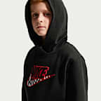 Sudadera con gorro de tejido Fleece para niños talla grande Nike Sportswear Club