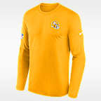 Playera de manga larga Nike Dri-FIT de la NFL para hombre Pittsburgh Steelers Alt Legend Small Logo