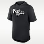 Philadelphia Phillies Arched Wordmark Men's Nike Dri-FIT MLB Hooded T-Shirt