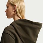 Sudadera con gorro de cierre completo para mujer Nike Studio Fleece Medium Weight