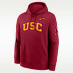 Sudadera con gorro sin cierre universitaria Nike para hombre USC Sideline Club