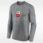 Playera de manga larga universitaria Nike Dri-FIT para hombre Ohio State Primetime Stack Legend