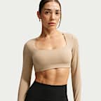 Nike Zenvy Women's Light-Support Padded Long-Sleeve Sports Bra