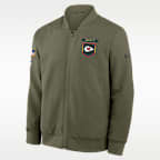 Kansas City Chiefs Salute to Service Sideline Men's Nike NFL Full-Zip Bomber Jacket