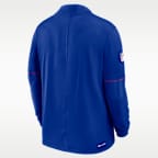 Playera Nike Dri-FIT de la NFL de medio cierre para hombre Buffalo Bills Sideline