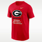 Playera universitaria Nike Dri-FIT para hombre Georgia Sideline