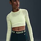 Nike Pro Women's Mid-Rise 3" Mesh-Paneled Biker Shorts