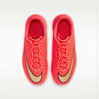 Tacos de futbol para pasto sintético (turf) de corte low para niños grandes Nike Jr. Mercurial Vapor 17 Club