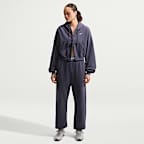 Nike Studio Fleece Medium Weight Women's Oversized Full-Zip Cropped Hoodie