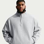 Playera con cierre de 1/4 de tejido Fleece para hombre Nike Solo Swoosh