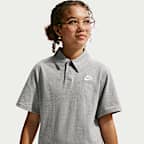 Polo de manga corta Nike Sportswear Club de tejido Knit para niños talla grande