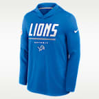 Detroit Lions Sideline Men's Nike Dri-FIT NFL Long-Sleeve Hooded Top