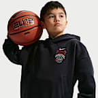 Sudadera con gorro de básquetbol de tejido Fleece oversized para niños talla grande Nike Sportswear