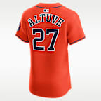 Jersey Nike Dri-FIT ADV de la MLB Elite para hombre Jose Altuve Houston Astros