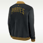 Pittsburgh Pirates Authentic Collection City Connect Men's Nike MLB Full-Zip Bomber Jacket