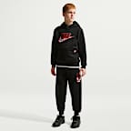 Sudadera con gorro de tejido Fleece para niños talla grande Nike Sportswear Club