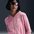Sudadera con gorro de cierre completo para mujer Nike Sportswear Club Fleece