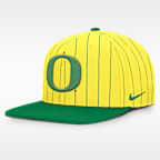 Oregon Primetime Pin Stripe 2-Tone Men's Nike Dri-FIT College Adjustable Hat