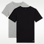 Camisetas interiores de cuello redondo para niños talla grande (paquete de 2) Nike
