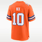 Bo Nix Denver Broncos Men's Nike NFL Game Jersey