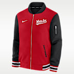 Chamarra bomber Nike de la MLB de cierre completo para hombre Chicago White Sox Authentic Collection City Connect