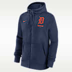Detroit Tigers Lockup Men's Nike MLB Full-Zip Hoodie