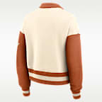 Texas Legacy Women's Nike College Cropped Oversized 1/4-Zip Crew