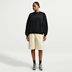 Nike Studio Fleece Medium Weight Women's Oversized Embossed Crew