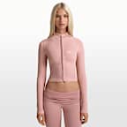 NikeSKIMS Ribbed Seamless Women's Cropped Full-Zip Jacket