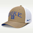 Duke Primetime Arched Men's Nike Dri-FIT College Trucker Adjustable Hat