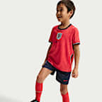 Kit de 3 piezas de fútbol Nike Replica para niños talla pequeña England local 2026 Stadium