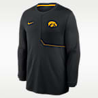Iowa Sideline Coach Men's Nike Dri-FIT College Long-Sleeve Top