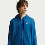 Sudadera con gorro de tejido Fleece y cierre completo para hombre Nike Club