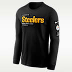 Pittsburgh Steelers Play To Win Essential Men's Nike NFL Long-Sleeve T-Shirt