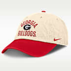 Gorra universitaria Nike ajustable para hombre Georgia Primetime 2-Tone Club