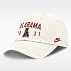 Alabama Natural Club Men's Nike College Adjustable Hat