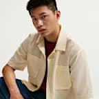 나이키 SB 반팔 버튼업 스케이트보딩 탑